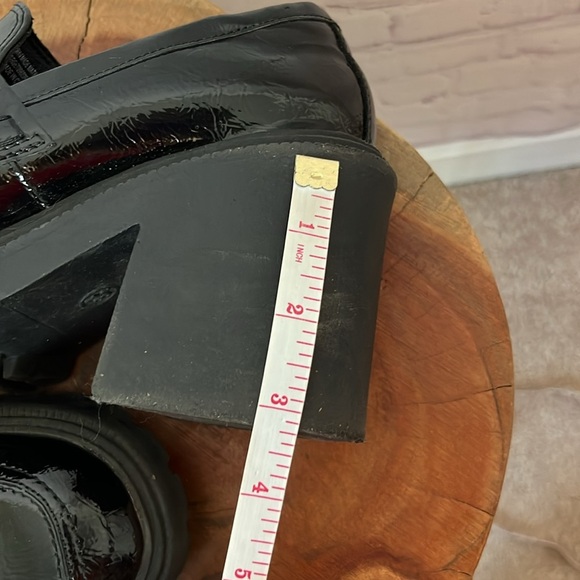 A New Day Patent Chunky Lug Sole Heeled Loafer - Picture 8 of 11